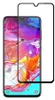 A screen protector is shown placed over a smartphone screen. Produktbild-Vorschau