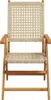 vidaXL Gartenstühle 2 Stk. Beige Massivholz Akazie und Poly Produktbild-Vorschau 5