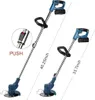 Akku-Rasentrimmer mit 2 Batterie,Freischneider, Motorsense, Produktbild-Vorschau 3