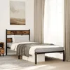 vidaXL Metallbett ohne Matratze Räuchereiche 90x190 cm Produktbild-Vorschau 2