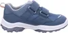 A side view of a blue children's shoe with velcro straps. Produktbild-Vorschau