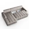 A sectional sofa with its storage compartment open, shown from a top-down diagonal angle against a white background. Produktbild-Vorschau