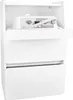 A white cosmetic cabinet with a device on the top shelf. Produktbild-Vorschau
