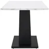 A white and black dining table against a white background. Produktbild-Vorschau