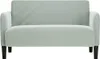 Möbel Zweisitzer-Sofa Hellgrau 109 cm Samt - Klassische Produktbild-Vorschau 3