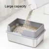 50×35×20cm Edelstahl Katzentoilette – Offenes Katzenklo mit Produktbild-Vorschau 8
