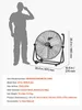 Industriële vloerventilator, 609,6 mm, krachtige ventilator Productafbeelding-voorbeeld 7