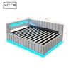 A bed with LED lighting. Produktbild-Vorschau
