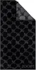 A black towel with a repeating pattern and the brand logo. Anteprima dell’immagine prodotto