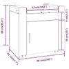 Bürowagen Betongrau 60x45x60 cm Holzwerkstoff Produktbild-Vorschau 11