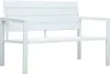 Möbel Gartenbank 120 cm HDPE Weiß Holz-Optik - Gartenbänke Produktbild-Vorschau 1