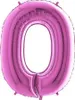 Riesenzahl Folienballon 40"/102cm | Pink Zahl: 0 Produktbild-Vorschau 3