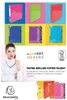 A collage of office supplies and a model, with marketing text. Produktbild-Vorschau