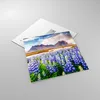 Bilder auf glas - Berge Wiese Blumen - 60x60cm - Glasbilder Produktbild-Vorschau 2