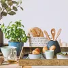 Plateau IvoQ de luxe aspect marbre avec poignées dorées - Voir les images du produit 6