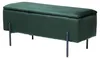 Watford Banc avec rangement en velours, vert, noir. Voir les images du produit 8