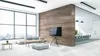 A modern office space with a seating area and a conference room visible through a glass wall. Anteprima dell’immagine prodotto