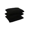 Three black cushions are stacked on top of each other against a white background. Produktbild-Vorschau