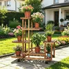 WISFOR Bloemenrek met rollen, 95x25x102 cm. Productafbeelding-voorbeeld 1