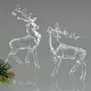 2er Set Deko Hirsche stehend H. 15cm aus Acryl transparent Produktbild-Vorschau 1