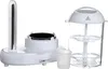 A white Clatronic hot dog maker and egg cooker set is displayed against a white background. Podgląd zdjęcia produktu