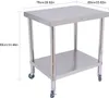 Stół roboczy ze stali nierdzewnej 76x60x85cm udźwig blatu Podgląd zdjęcia produktu 2