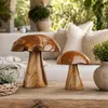 2er Set Teak-Deko-Pilze JAMUR 35cm natürliche Holzdeko Produktbild-Vorschau 2