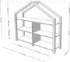 Wooden House Shelf SHELLY - Grey - Natural decor Produktbild-Vorschau 3