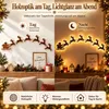 Weihnachtsbeleuchtung Holz Wanddeko, LED Rentier Dekoration Produktbild-Vorschau 3