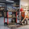 HOMCOM, vozík na náradie, 3-poschodový, čierno-červený Náhľad obrázku produktu 2
