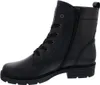 A black leather boot shown from the side. Produktbild-Vorschau