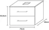 Planetmöbel LUX Waschtischunterschrank 70 cm hängend ohne Produktbild-Vorschau 4