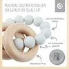 Bieco Beißring Baby mit Silikon Perlen Grau, 7 cm | ab 0 Produktbild-Vorschau 4