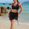 Damen Baderock hohe Taille Bikini-Sets Bauch kontrolle Produktbild-Vorschau 5