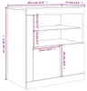 vidaXL Sideboard avec éclairage LED blanc 60,5x37x67 cm Voir les images du produit 8