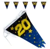 Goodymax® 20. Geburtstag Wimpelkette "Stars/Gold Metallic" Produktbild-Vorschau 1