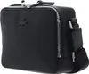 A black Lacoste crossbody bag is shown from a side angle against a white background. Voir les images du produit