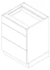 Küchenunterschrank 3 Schubladen - 60 cm - Weiß - ohne Produktbild-Vorschau 2