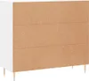 vidaXL Příborník bílý 90x34x80 cm Dřevěná konstrukce Náhled obrázku produktu 5