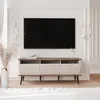 NAVANI TV-Lowboard 130 cm avec façade striée Voir les images du produit 2