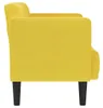 vidaXL Zweisitzer-Sofa Gelb 111 cm Stoff Produktbild-Vorschau 4
