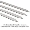 Grillspieße, 15x Kebabspieße 60cm Edelstahl, 2,5mm dick, Produktbild-Vorschau 6