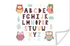 MuchoWow® Poster Illustration Alphabet mit lustigen Eulen Produktbild-Vorschau 1