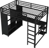 Metalowe łóżko loftowe do gier Sweiko 140x200 z diodami Podgląd zdjęcia produktu 12