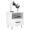 vidaXL Nachttische 2 Stk. Hochglanz-Weiß 40x35x47,5 cm Produktbild-Vorschau 5