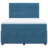 Boxspringbett mit Matratze Blau 160x200 cm Samt Produktbild-Vorschau 6