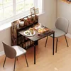 HOMCOM Eettafel, inklapbaar met plank, 80x90x93 cm, rustiek Productafbeelding-voorbeeld 7