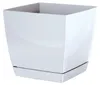 Květináč Coubi Square s miskou bílý 24 cm Náhled obrázku produktu 1