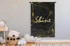 MuchoWow® Wandteppich Wandbehang Zitat - Glänzen - Gold - Produktbild-Vorschau 3