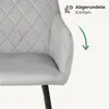 6er Set Velours Esszimmerstühle mit Rautensteppung VELTO Produktbild-Vorschau 6